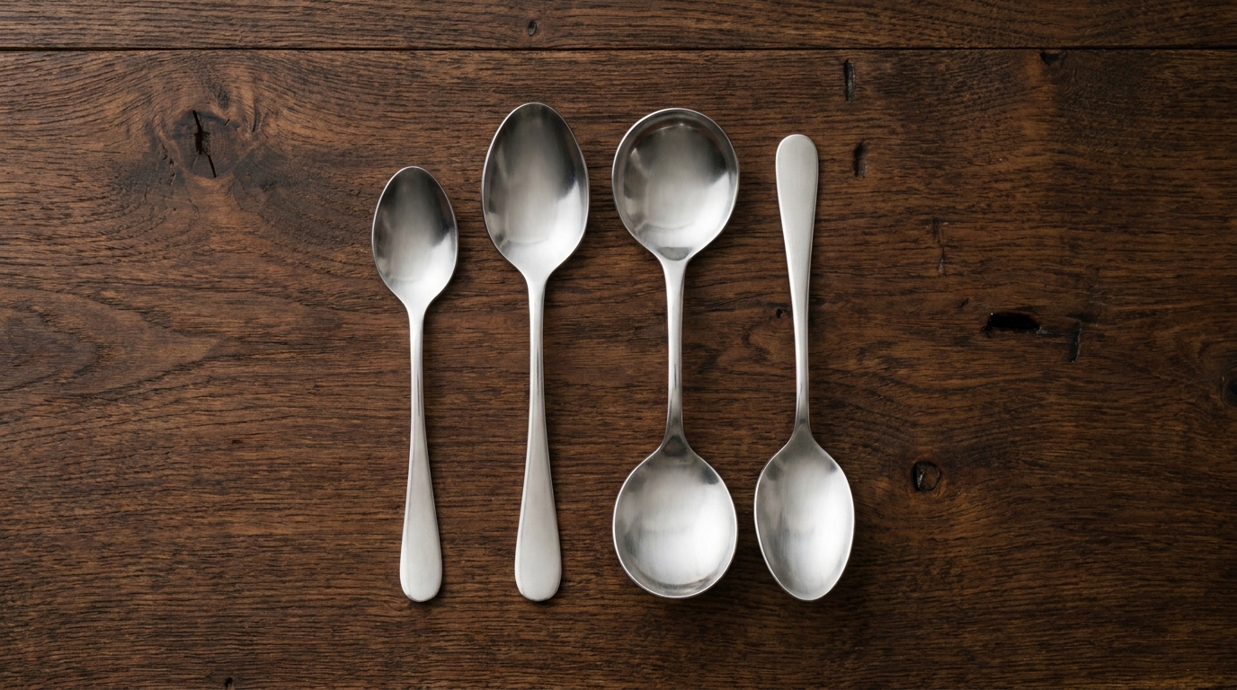 stainless steel spoons various sizes