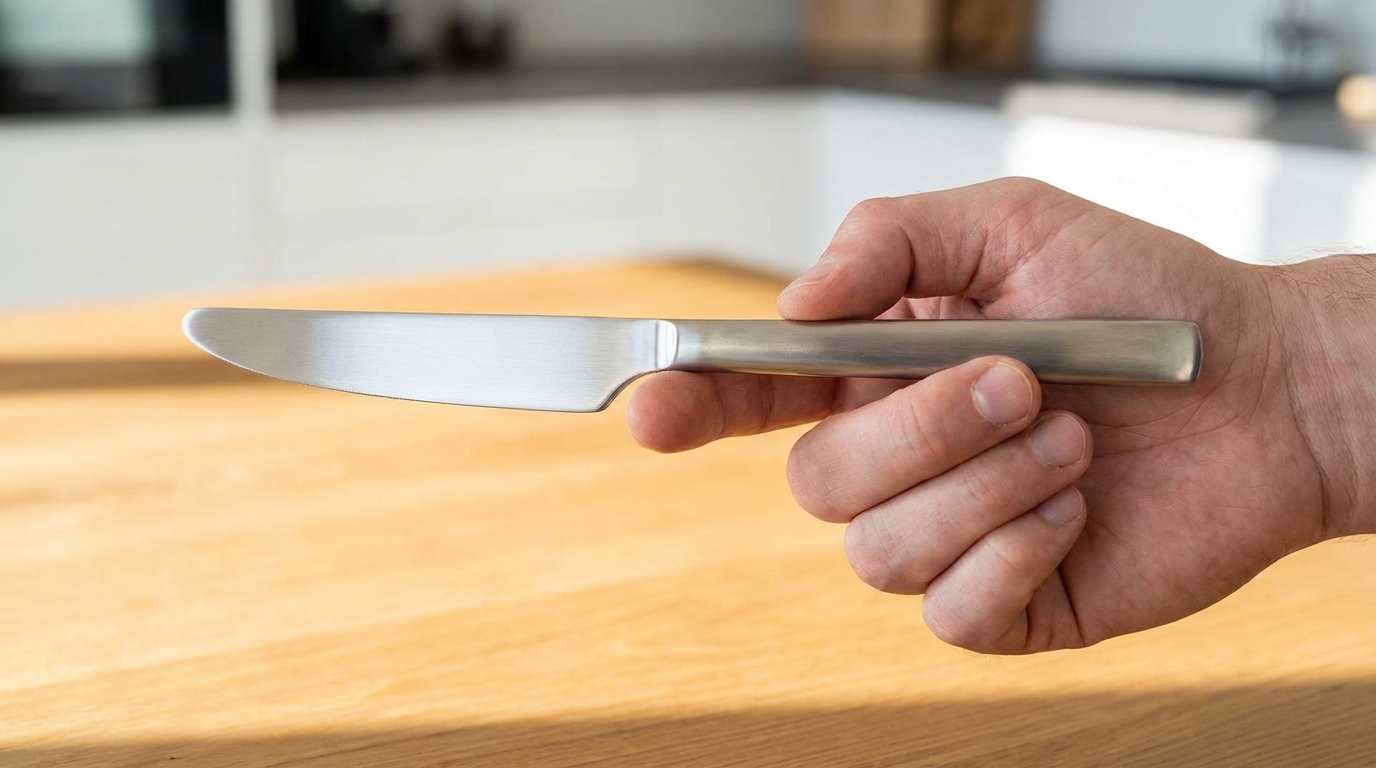 stainless steel table knife balanced ergonomic