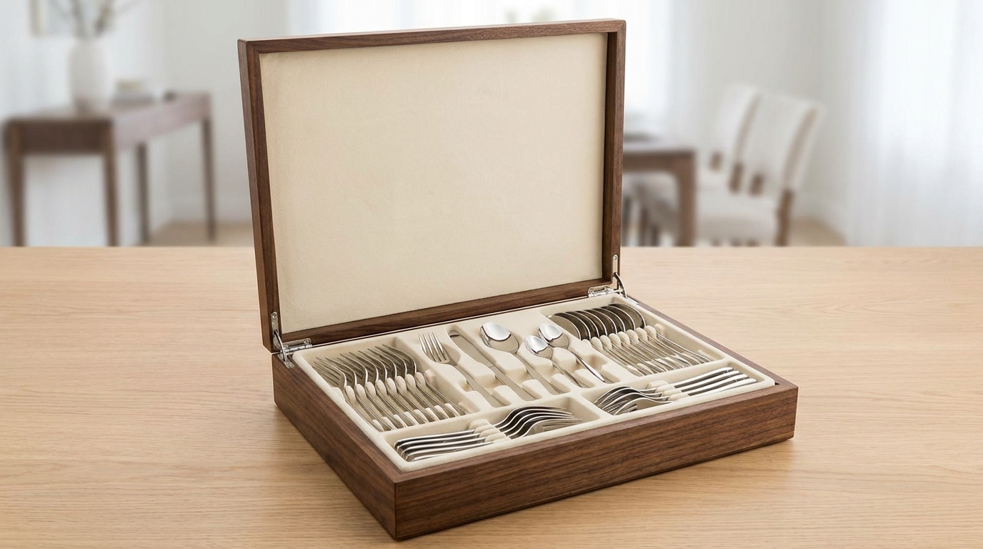 flatware set premium wooden