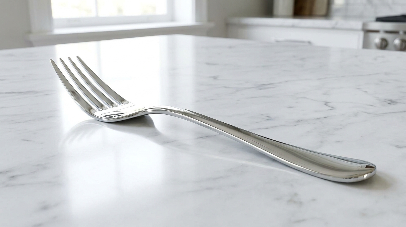 stainless steel cutlery shiny metallic